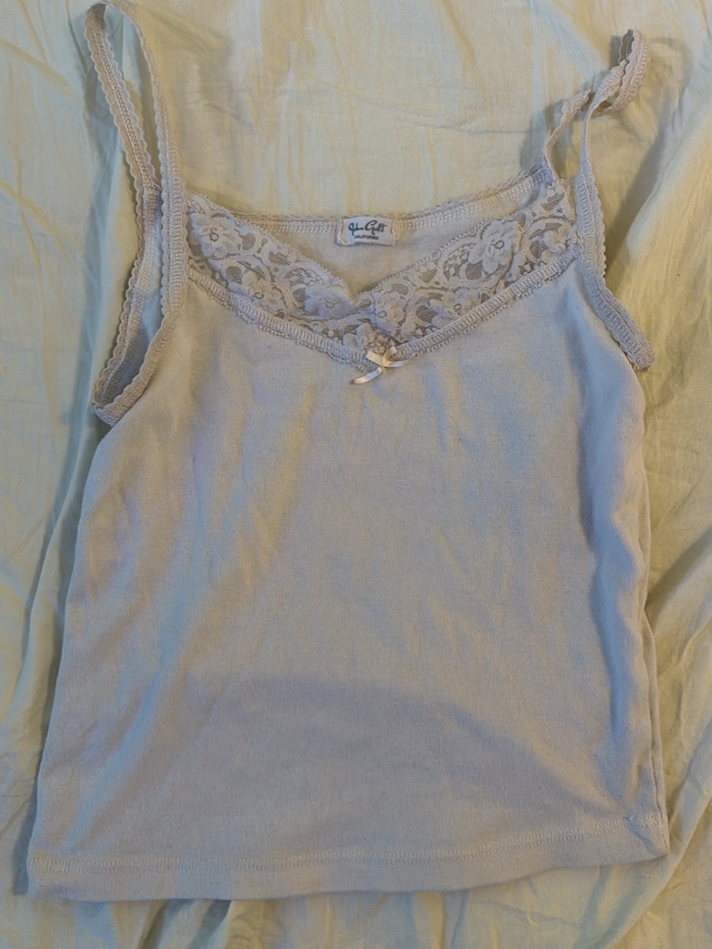 Brandy Melville Cream Lace-Trim Camisole
